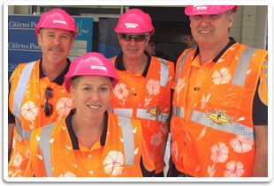 Oy mate! Now, that's no shrimp next to the Barbie! This group of Australians know how to be safe! (Vegemite, notwithstanding)